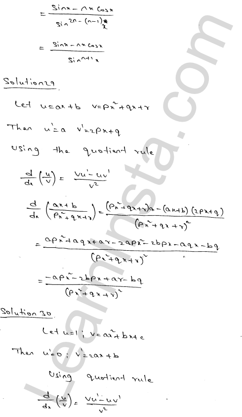 RD Sharma Class 11 Solutions Chapter 30 Derivatives Ex 30.5 1.16