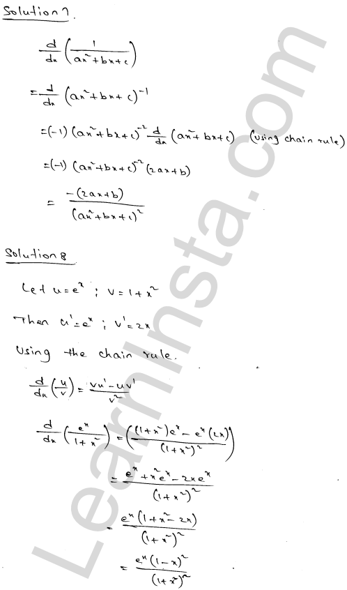 RD Sharma Class 11 Solutions Chapter 30 Derivatives Ex 30.5 1.4