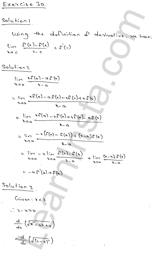 RD Sharma Class 11 Solutions Chapter 30 Derivatives Ex 30.6 1.1