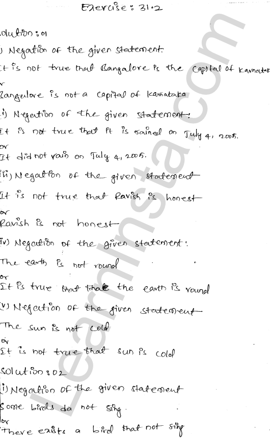 RD Sharma Class 11 Solutions Chapter 31 Mathematical Reasoning Ex 31.2 1.1