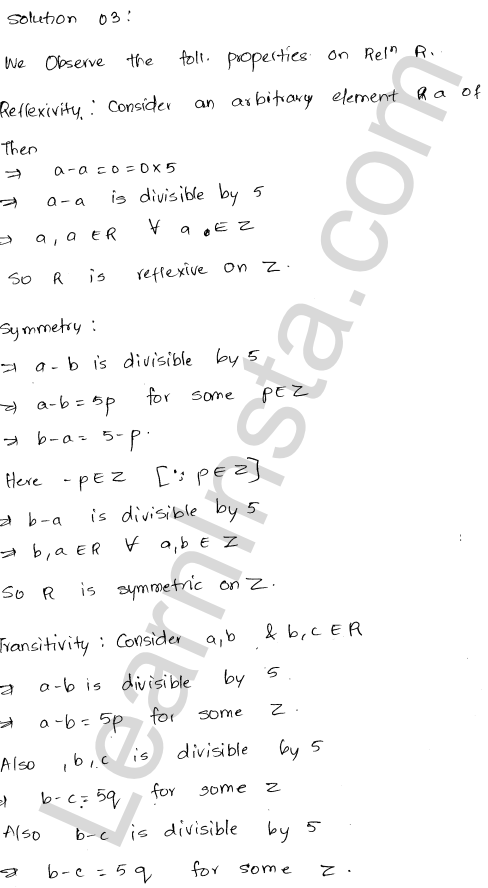 RD Sharma Class 12 Solutions Chapter 1 Relations Ex 1.2 1.3