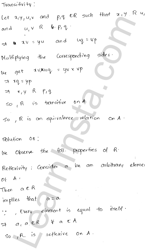 RD Sharma Class 12 Solutions Chapter 1 Relations Ex 1.2 1.9