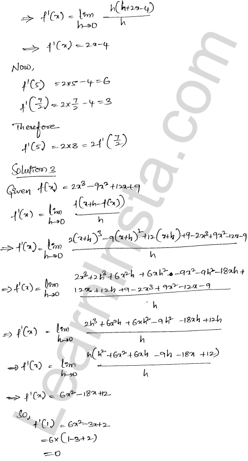 RD Sharma Class 12 Solutions Chapter 10 Differentiability Ex 10.2 1.2