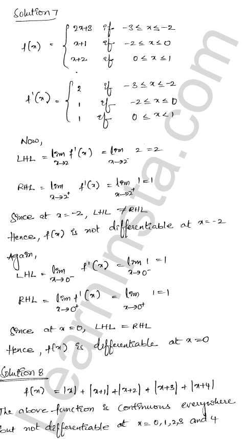 RD Sharma Class 12 Solutions Chapter 10 Differentiability Ex 10.2 1.5