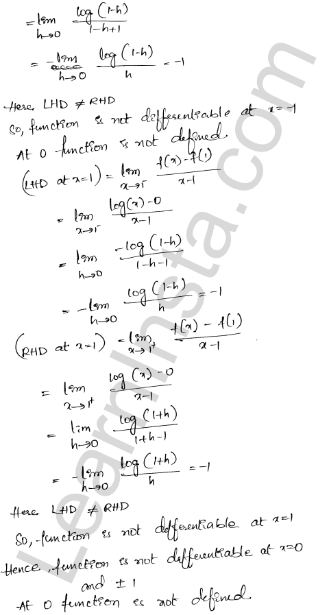 RD Sharma Class 12 Solutions Chapter 10 Differentiability Ex 10.2 1.7