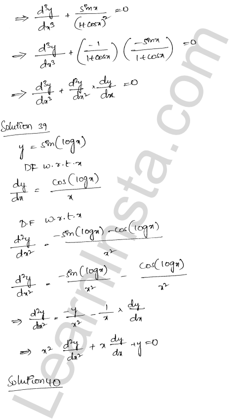 RD Sharma Class 12 Solutions Chapter 12 Higher Order Derivatives Ex 12.1 1.29