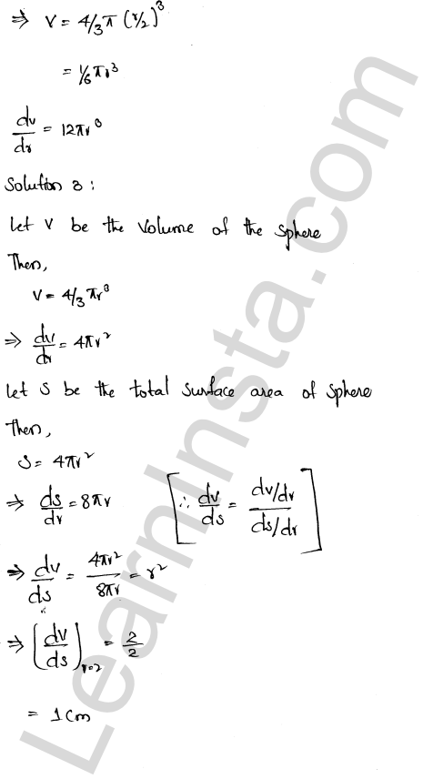 RD Sharma Class 12 Solutions Chapter 13 Derivative as a Rate Measurer Ex 13.1 1.2
