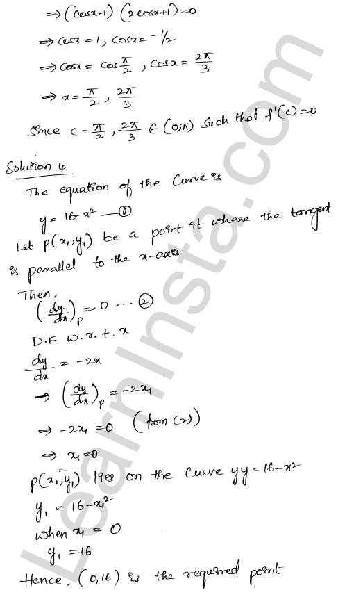RD Sharma Class 12 Solutions Chapter 15 Mean Value Theorems Ex 15.1 1.22