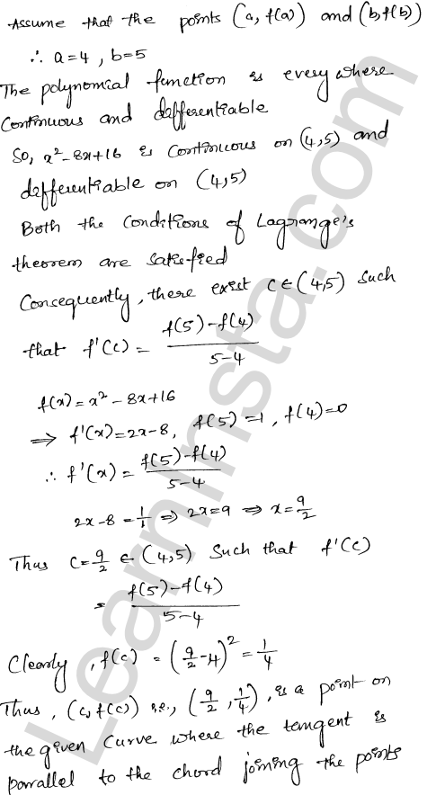 RD Sharma Class 12 Solutions Chapter 15 Mean Value Theorems Ex 15.2 1.17