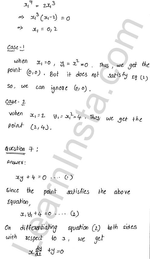 RD Sharma Class 12 Solutions Chapter 16 Tangents and Normals Ex 16.1 1.12