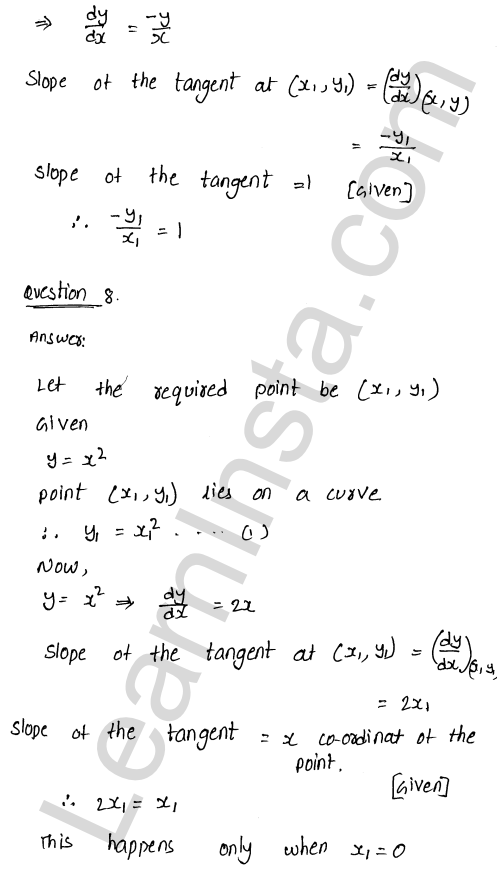 RD Sharma Class 12 Solutions Chapter 16 Tangents and Normals Ex 16.1 1.13