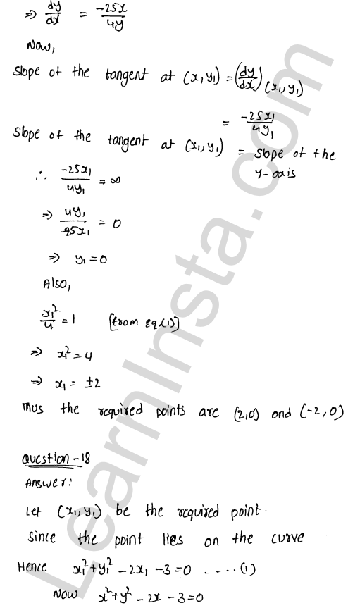 RD Sharma Class 12 Solutions Chapter 16 Tangents and Normals Ex 16.1 1.26