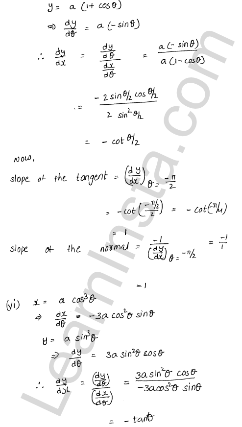 RD Sharma Class 12 Solutions Chapter 16 Tangents and Normals Ex 16.1 1.3