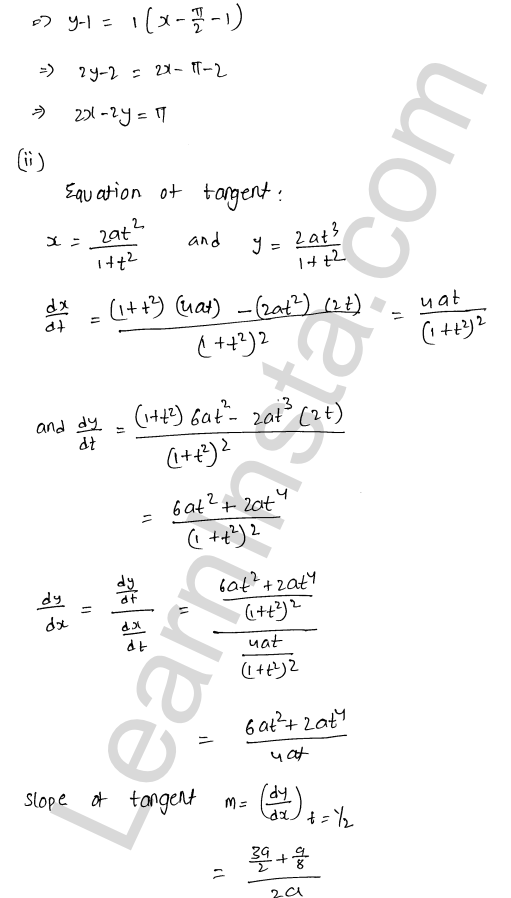 RD Sharma Class 12 Solutions Chapter 16 Tangents and Normals Ex 16.2 1.23