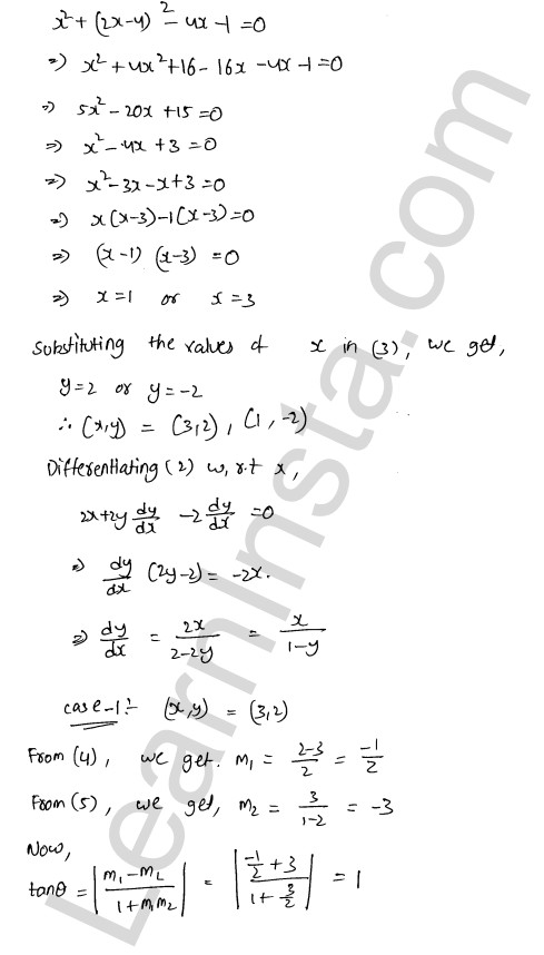 RD Sharma Class 12 Solutions Chapter 16 Tangents and Normals Ex 16.3 1.6