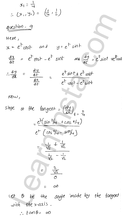 RD Sharma Class 12 Solutions Chapter 16 Tangents and Normals VSAQ 1.5
