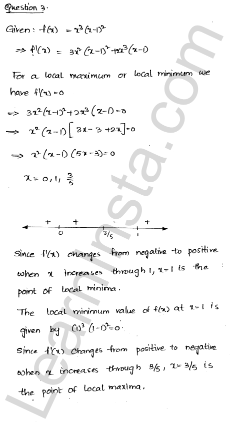 RD Sharma Class 12 Solutions Chapter 18 Maxima and Minima Ex 18.2 1.3