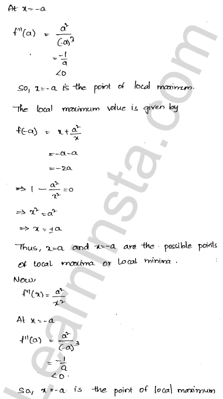 RD Sharma Class 12 Solutions Chapter 18 Maxima and Minima Ex 18.3 1.13