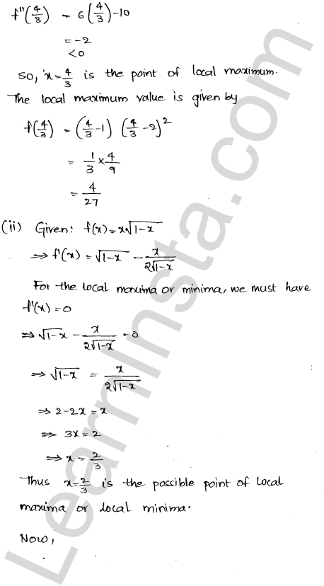 RD Sharma Class 12 Solutions Chapter 18 Maxima and Minima Ex 18.3 1.18