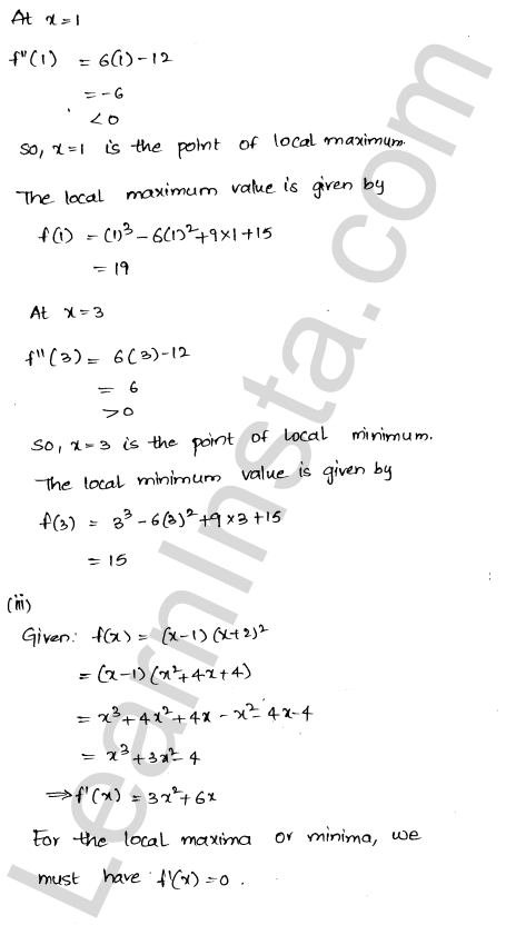 RD Sharma Class 12 Solutions Chapter 18 Maxima and Minima Ex 18.3 1.3