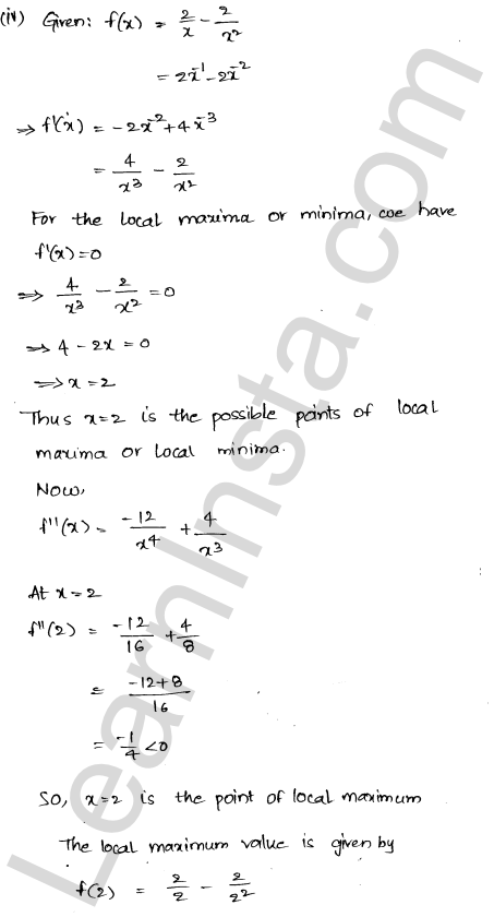 RD Sharma Class 12 Solutions Chapter 18 Maxima and Minima Ex 18.3 1.5