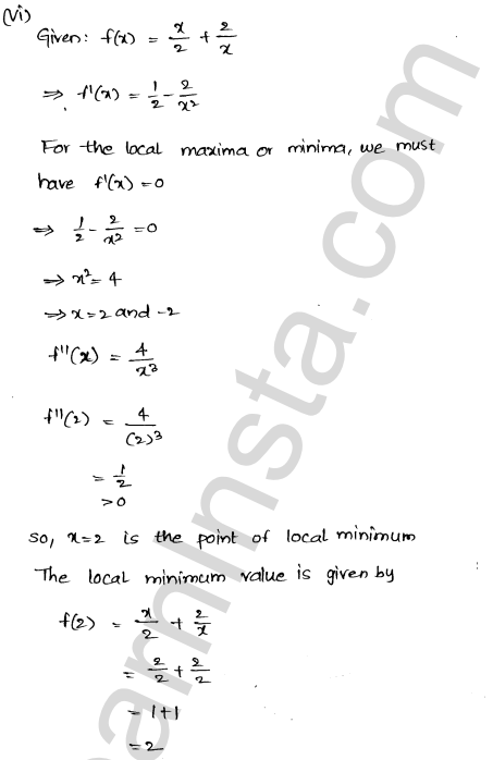 RD Sharma Class 12 Solutions Chapter 18 Maxima and Minima Ex 18.3 1.7