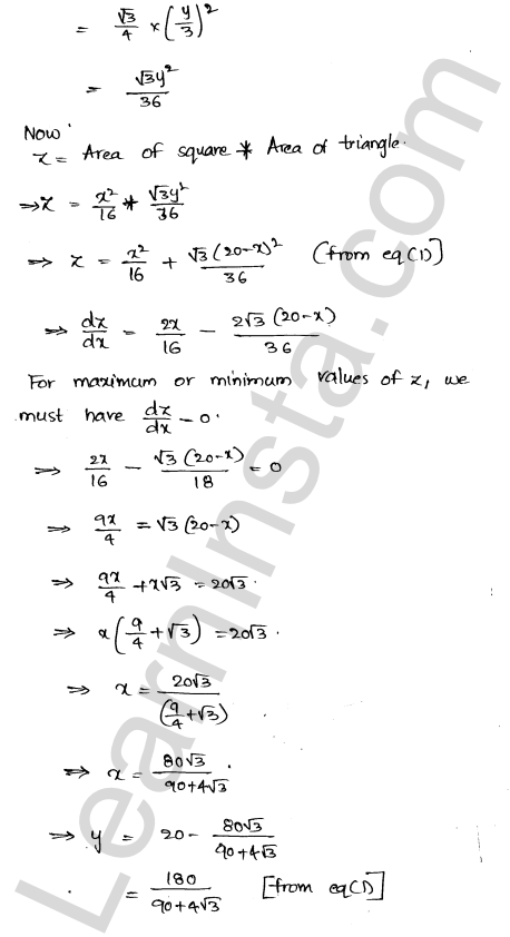 RD Sharma Class 12 Solutions Chapter 18 Maxima and Minima Ex 18.5 1.10