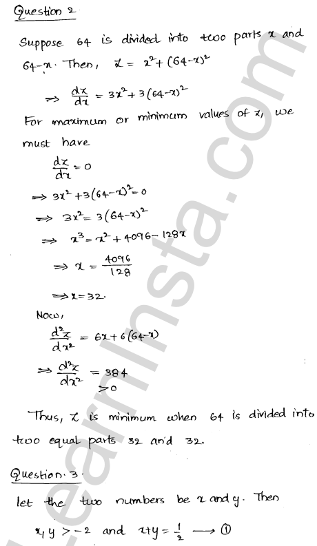 RD Sharma Class 12 Solutions Chapter 18 Maxima and Minima Ex 18.5 1.2