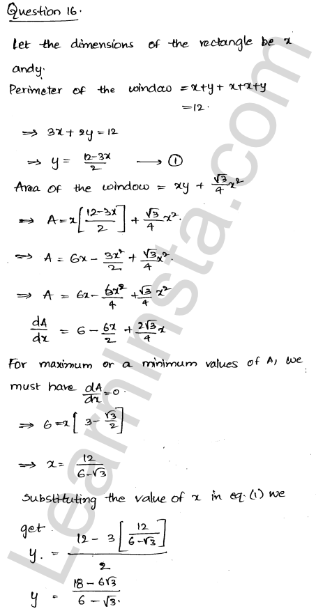 RD Sharma Class 12 Solutions Chapter 18 Maxima and Minima Ex 18.5 1.22