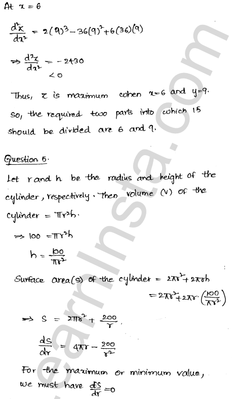 RD Sharma Class 12 Solutions Chapter 18 Maxima and Minima Ex 18.5 1.5