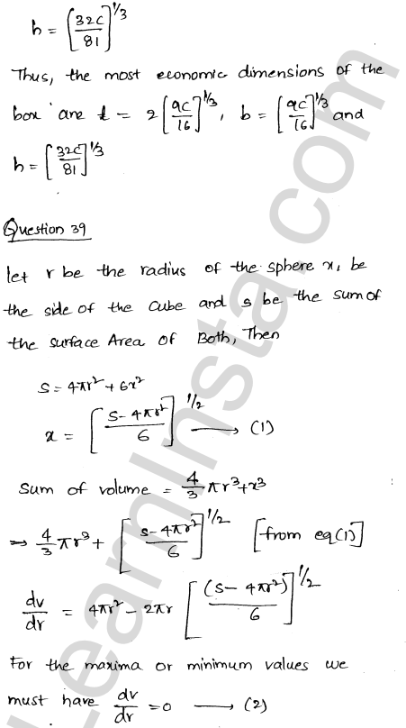 RD Sharma Class 12 Solutions Chapter 18 Maxima and Minima Ex 18.5 1.52