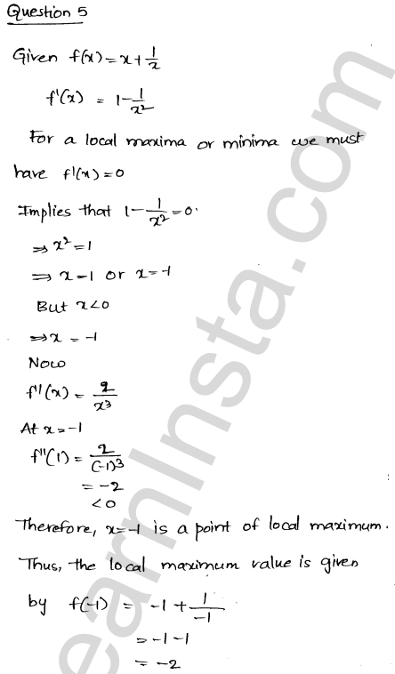 RD Sharma Class 12 Solutions Chapter 18 Maxima and Minima VSAQ 1.3