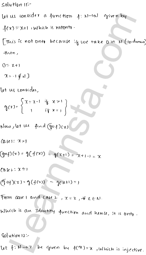 RD Sharma Class 12 Solutions Chapter 2 Functions Ex 2.2 1.11