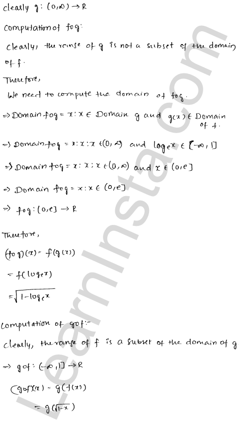 RD Sharma Class 12 Solutions Chapter 2 Functions Ex 2.3 1.11