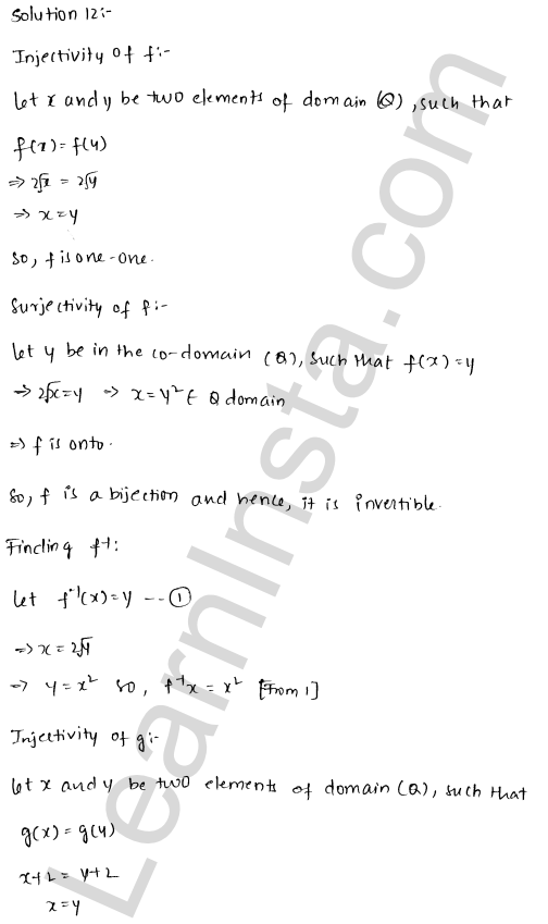 RD Sharma Class 12 Solutions Chapter 2 Functions Ex 2.4 1.14