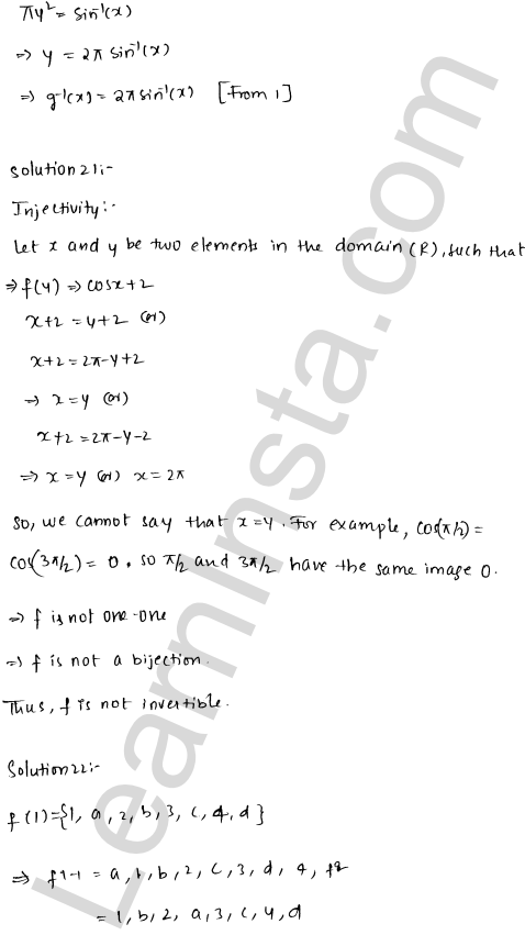 RD Sharma Class 12 Solutions Chapter 2 Functions Ex 2.4 1.29