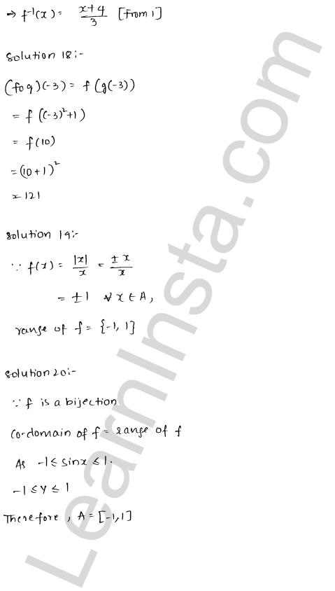 RD Sharma Class 12 Solutions Chapter 2 Functions VSAQ 1.8