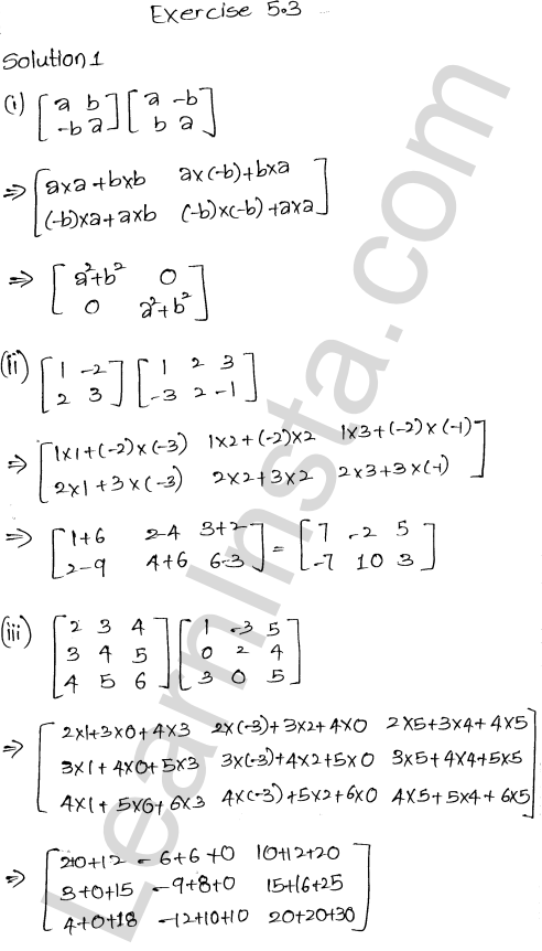 RD Sharma Class 12 Solutions Chapter 5 Algebra of Matrices Ex 5.3 1.1