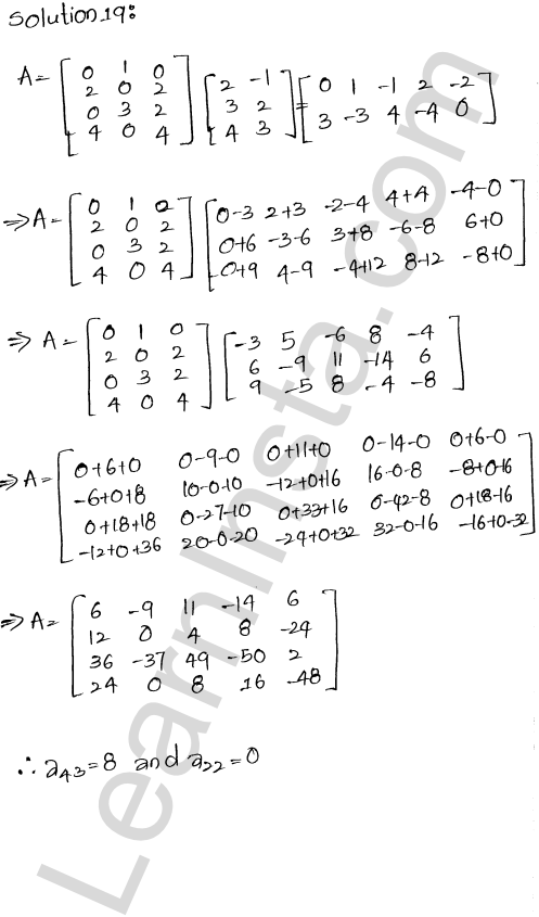 RD Sharma Class 12 Solutions Chapter 5 Algebra of Matrices Ex 5.3 1.21