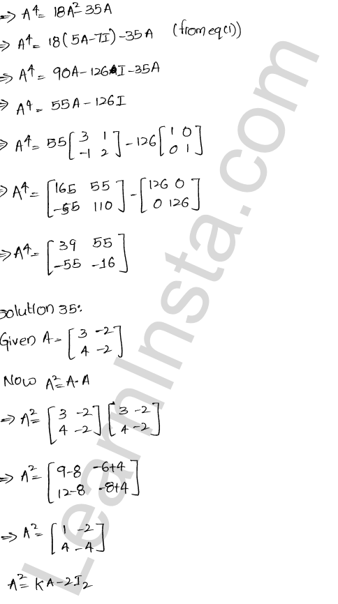 RD Sharma Class 12 Solutions Chapter 5 Algebra of Matrices Ex 5.3 1.35