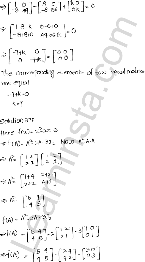 RD Sharma Class 12 Solutions Chapter 5 Algebra of Matrices Ex 5.3 1.37
