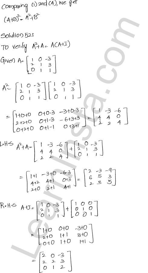 RD Sharma Class 12 Solutions Chapter 5 Algebra of Matrices Ex 5.3 1.57