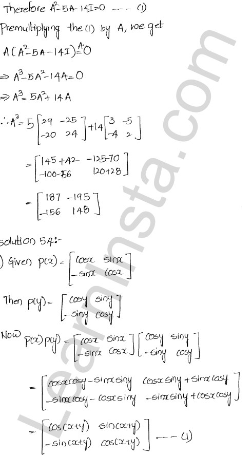 RD Sharma Class 12 Solutions Chapter 5 Algebra of Matrices Ex 5.3 1.59