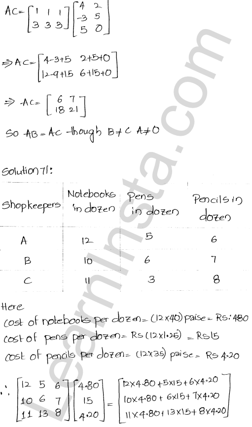 RD Sharma Class 12 Solutions Chapter 5 Algebra of Matrices Ex 5.3 1.78