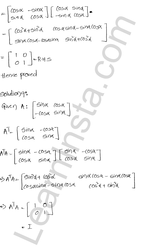 RD Sharma Class 12 Solutions Chapter 5 Algebra of Matrices Ex 5.4 1.11