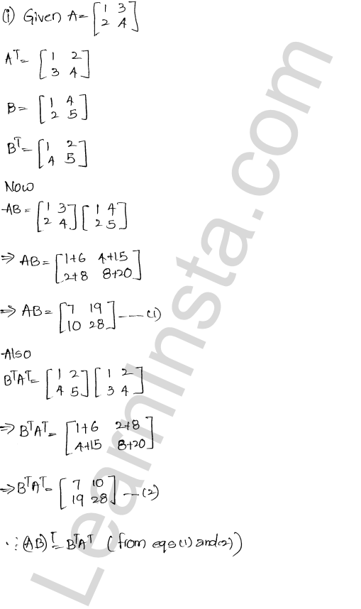 RD Sharma Class 12 Solutions Chapter 5 Algebra of Matrices Ex 5.4 1.9