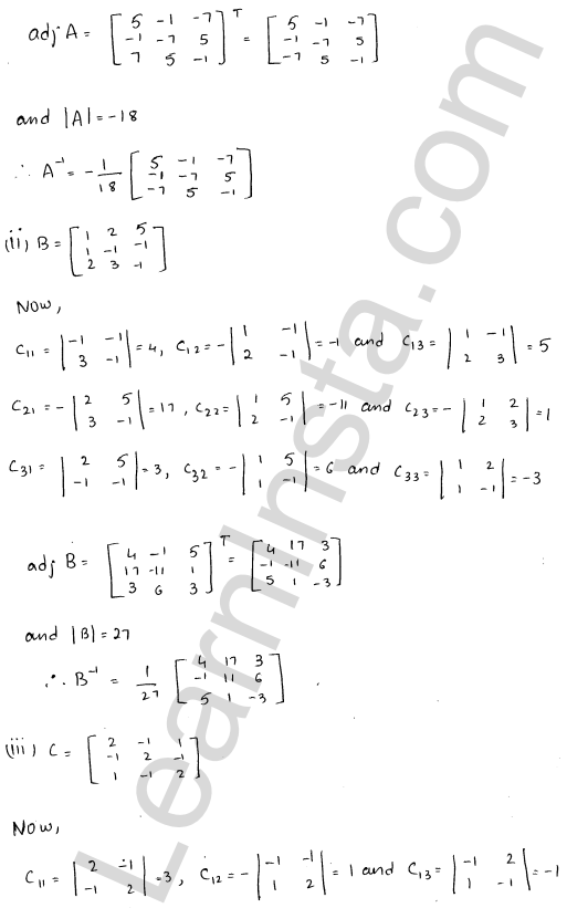 RD Sharma Class 12 Solutions Chapter 7 Adjoint and Inverse of a Matrix Ex 7.1 1.12