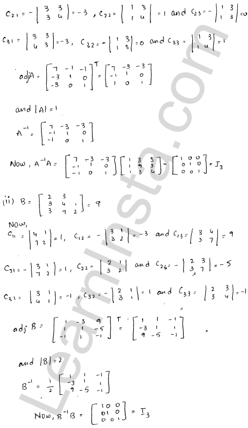 RD Sharma Class 12 Solutions Chapter 7 Adjoint and Inverse of a Matrix Ex 7.1 1.16