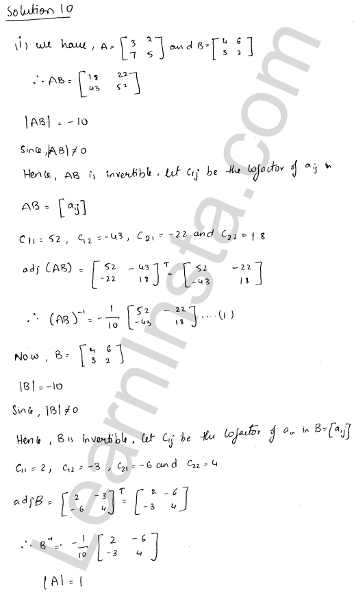 RD Sharma Class 12 Solutions Chapter 7 Adjoint and Inverse of a Matrix Ex 7.1 1.17