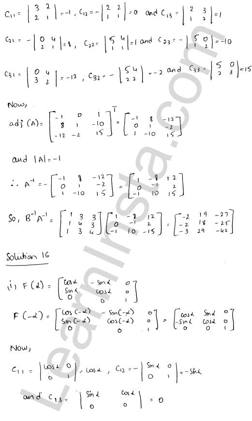 RD Sharma Class 12 Solutions Chapter 7 Adjoint and Inverse of a Matrix Ex 7.1 1.23